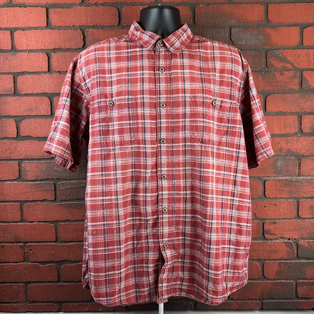 Outdoor Life Shirt Mens XL Plaid Button Down‎